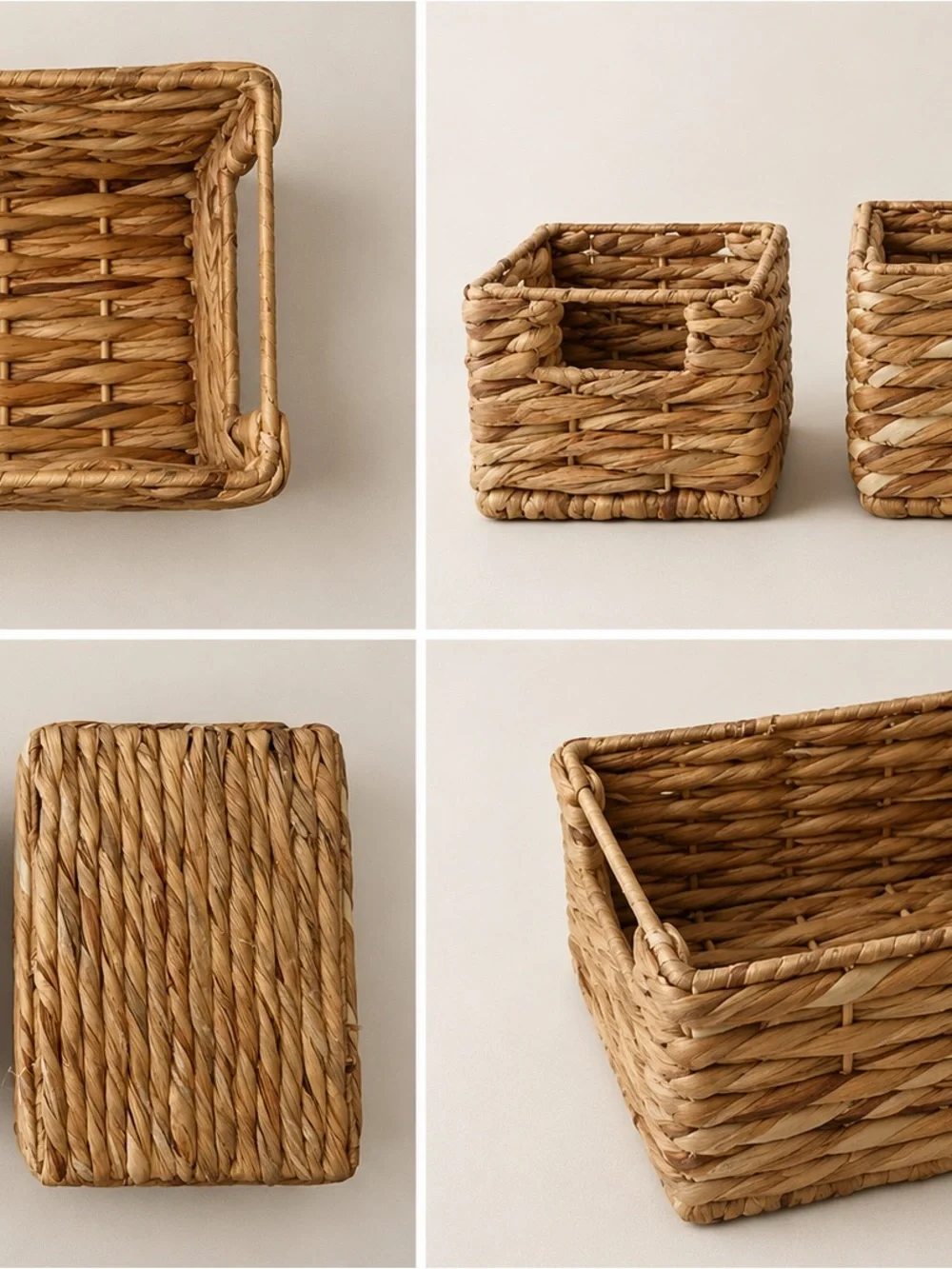 Natural Tan Woven Seagrass Storage Basket - Set-Ready Organizer